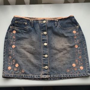 Jean button up skirt